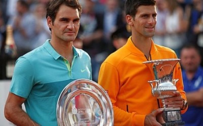 Djokovic vince a Roma battendo Federer, foto Brigitte Grassotti