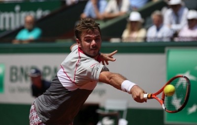 Il rovescio di Wawrinka, foto di Patrick Boren