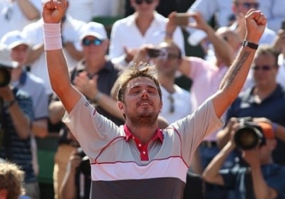 Wawrinka vince il Roland Garros 2015, foto di Patrick Boren