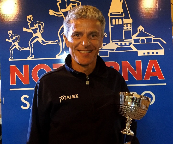 Marco Fiorucci vincitore categoria veterani e argento Notturna 2016